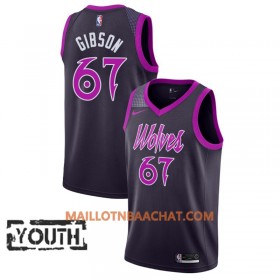 Maillot NBA Minnesota Timberwolves Taj Gibson 67 2018-19 Nike City Edition Violet Swingman - Enfant